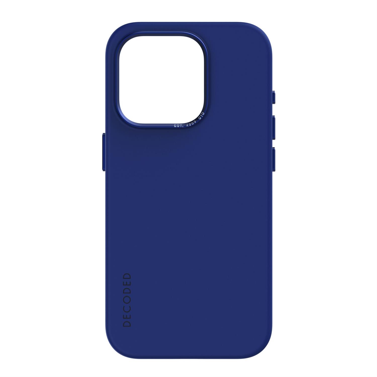 Decoded AntiMicrobial Silicone Backcover für iPhone 15 Pro Max - Gal Blue (Blau)