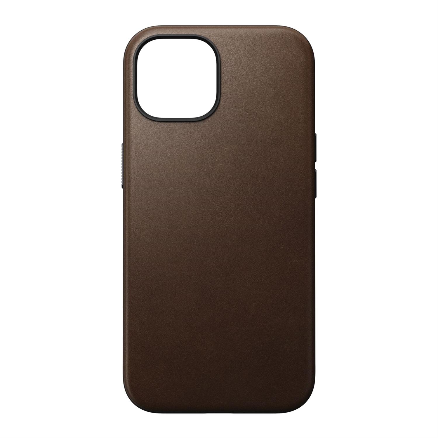 Nomad Modern Leather Case für iPhone 15 - Braun