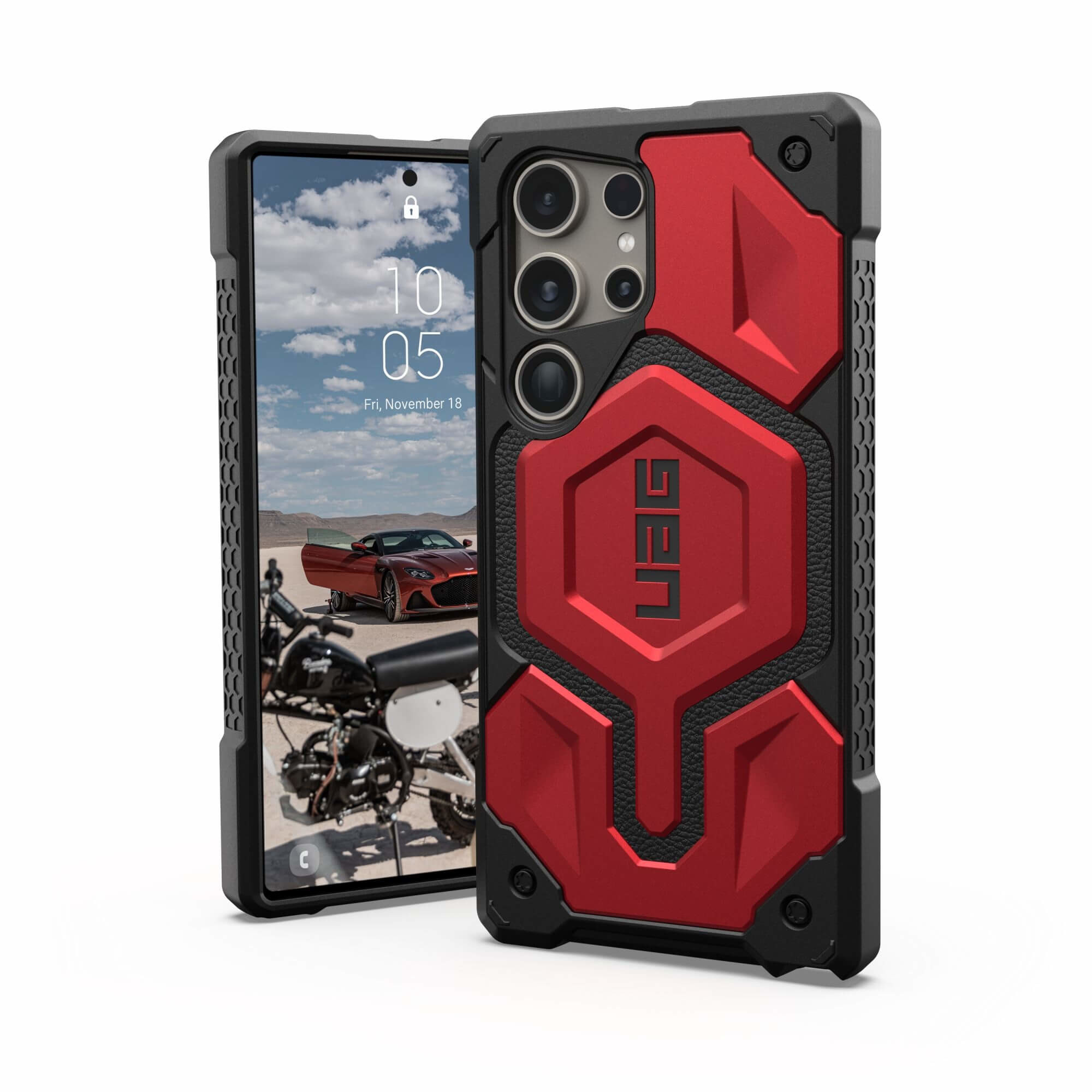 Urban Armor Gear UAG Monarch Pro Case für Galaxy S24 Ultra - Crimson Rot