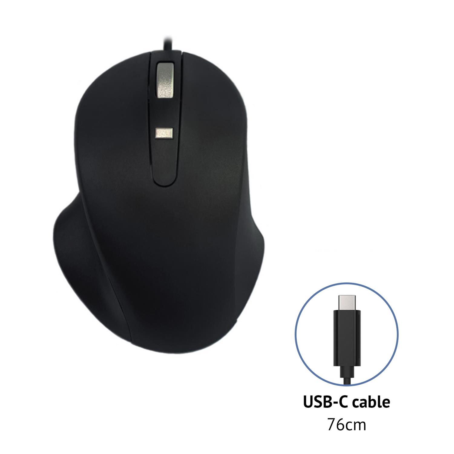 Matias USB-C Maus aus PBT, kabelgebunden, schwarz