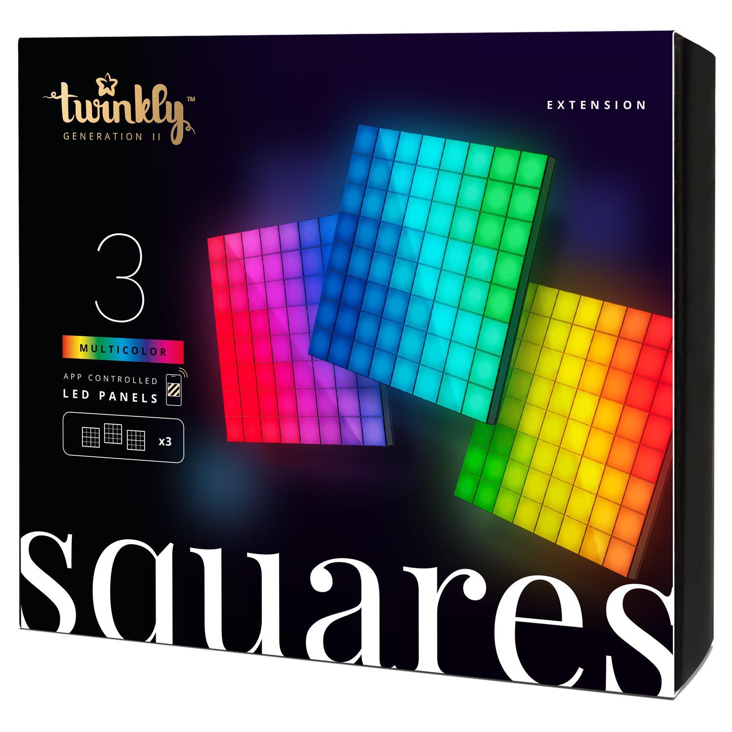 Twinkly Smarte LED Panel SQUARES 3 - Extensions Pack / Erweiterung (Starter-Kit wird benötigt)