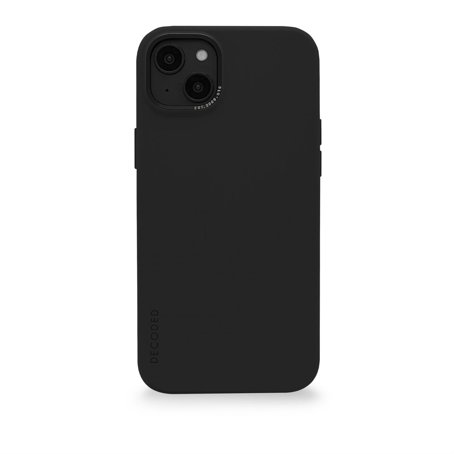 Decoded AntiMicrobial Silicone Backcover für iPhone 14 - Charcoal (Schwarz)