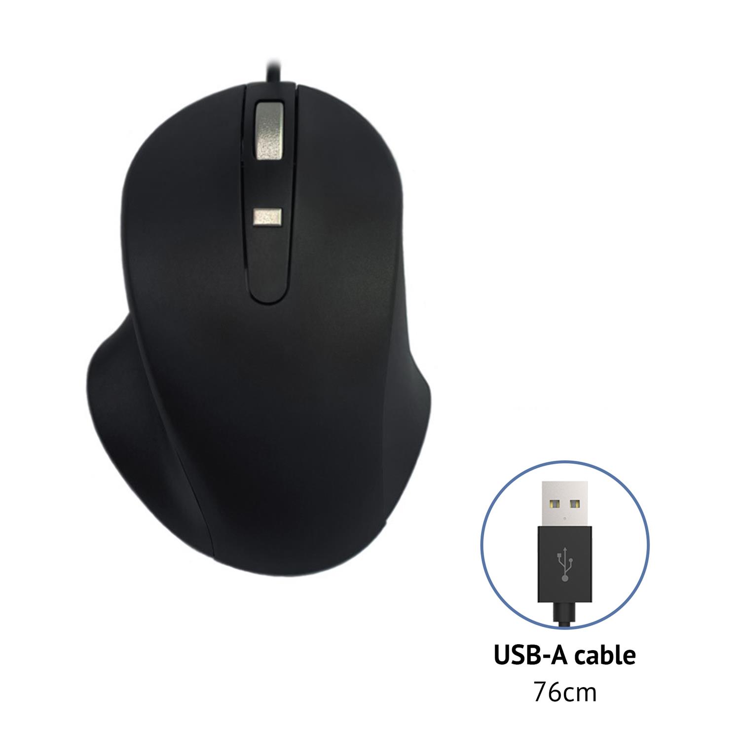 Matias USB-A Maus aus PBT, kabelgebunden - Schwarz