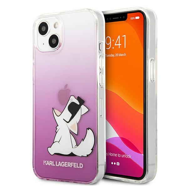 Karl Lagerfeld Choupette Fun Schutzhülle Cover für Apple iPhone 13 Pro Max -Pink