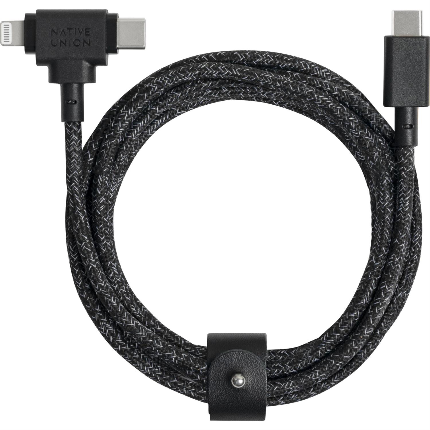 Native Union Belt Cable Duo USB-C To C/Lightning Cosmos - 1,5m