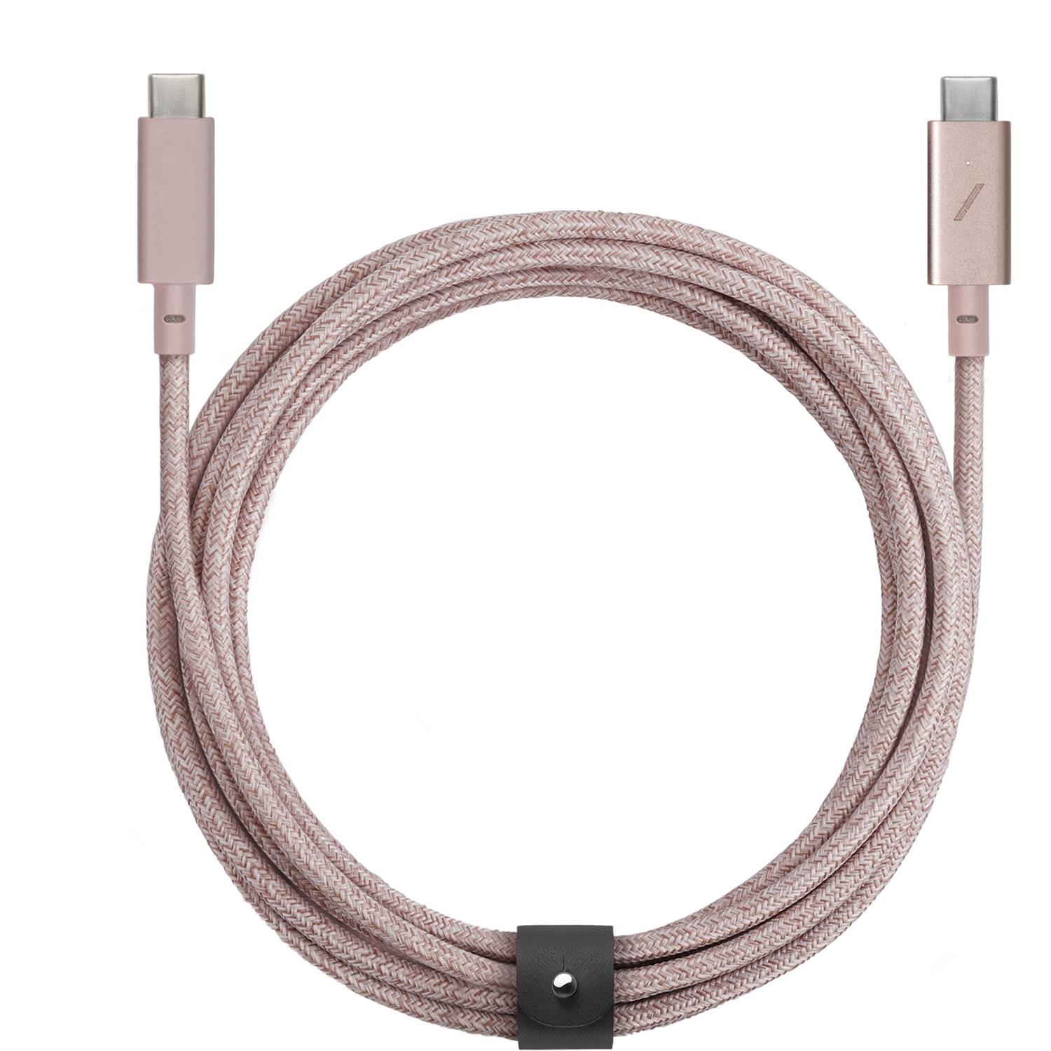 Native Union Belt Cable USB-C auf USB-C Pro - 2,4m - Rose