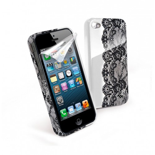 Tuff-Luv Cover mit exklusiver Grafik für Apple iPhone 5 inkl. Displayschutz - Chantilly Lace