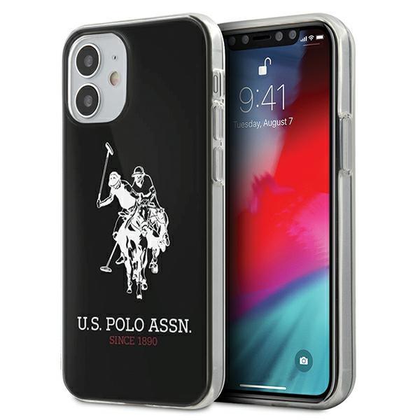 US Polo Shiny Big Logo Case für Apple iPhone 12/12 Pro (6.1) - Schwarz
