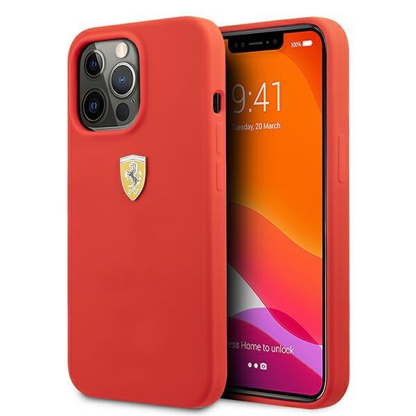 Ferrari Silicon Hardcase Schutz Hülle für iPhone 13 - Rot