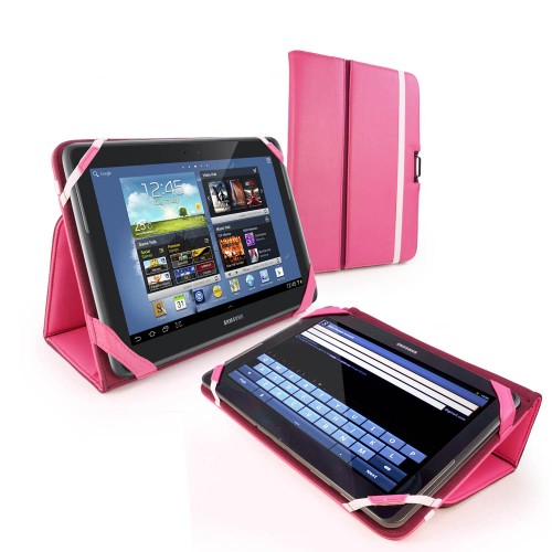 Tuff-Luv Type-View Tasche für Samsung Galaxy Note - 10.1 in Pink