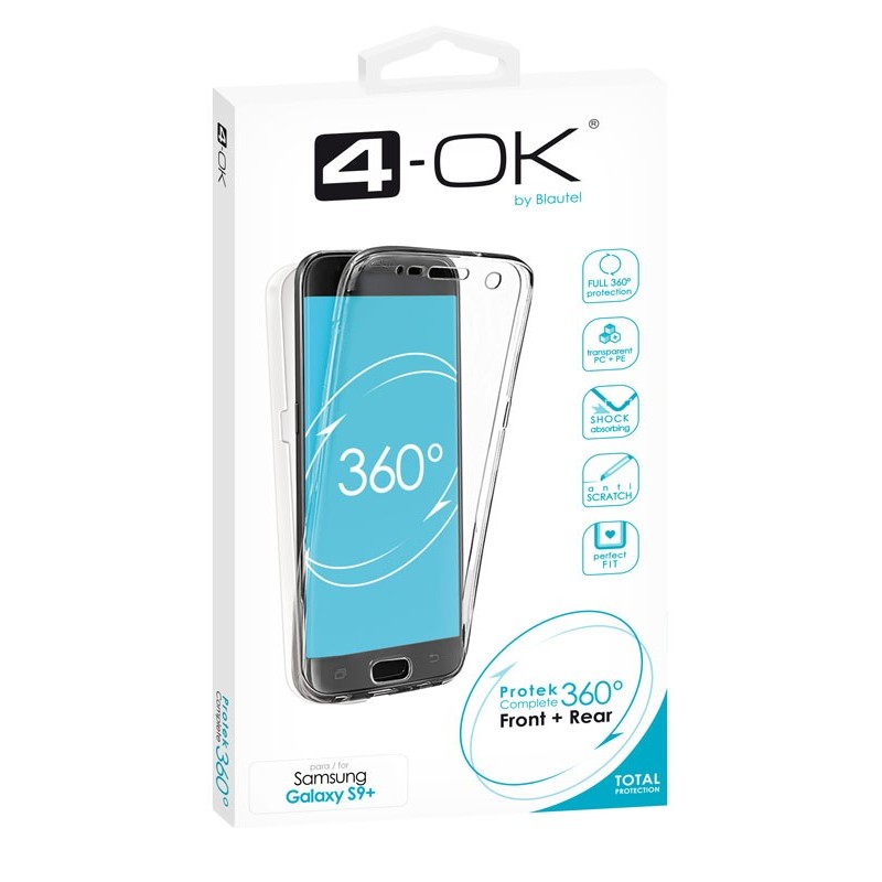 4-OK 360 Protek Case für Samsung Galaxy S9 Plus - Transparent