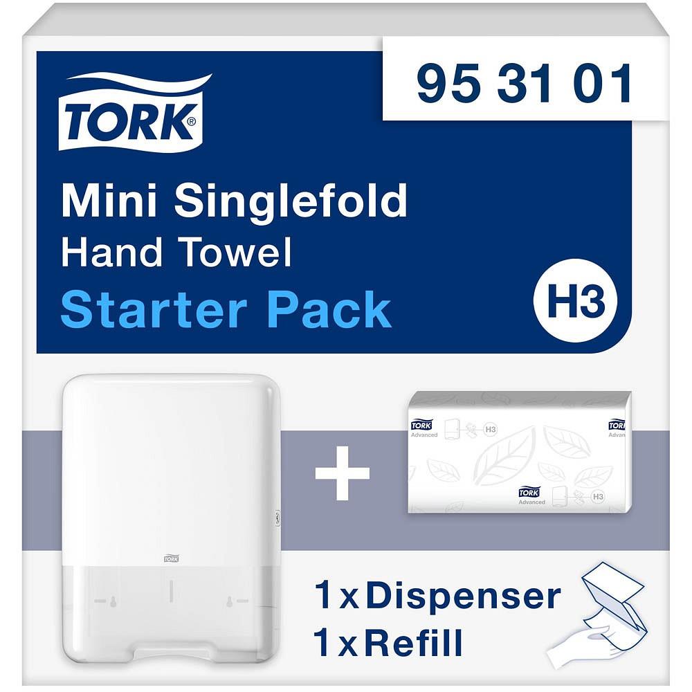 TORK Papierhandtuchspender-Set Elevation H3 Classic Mini 953101 Kunststoff - Weiß