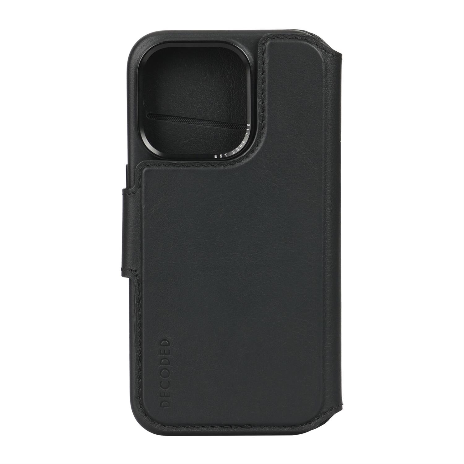 Decoded Leather Detachable Wallet für iPhone 15 Pro - Schwarz