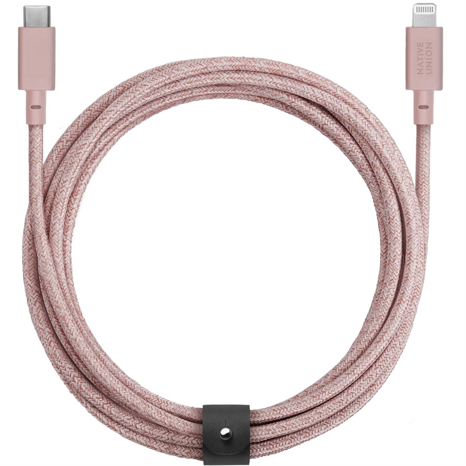 Native Union Belt Cable USB-C auf Lightning - 3m - Rose