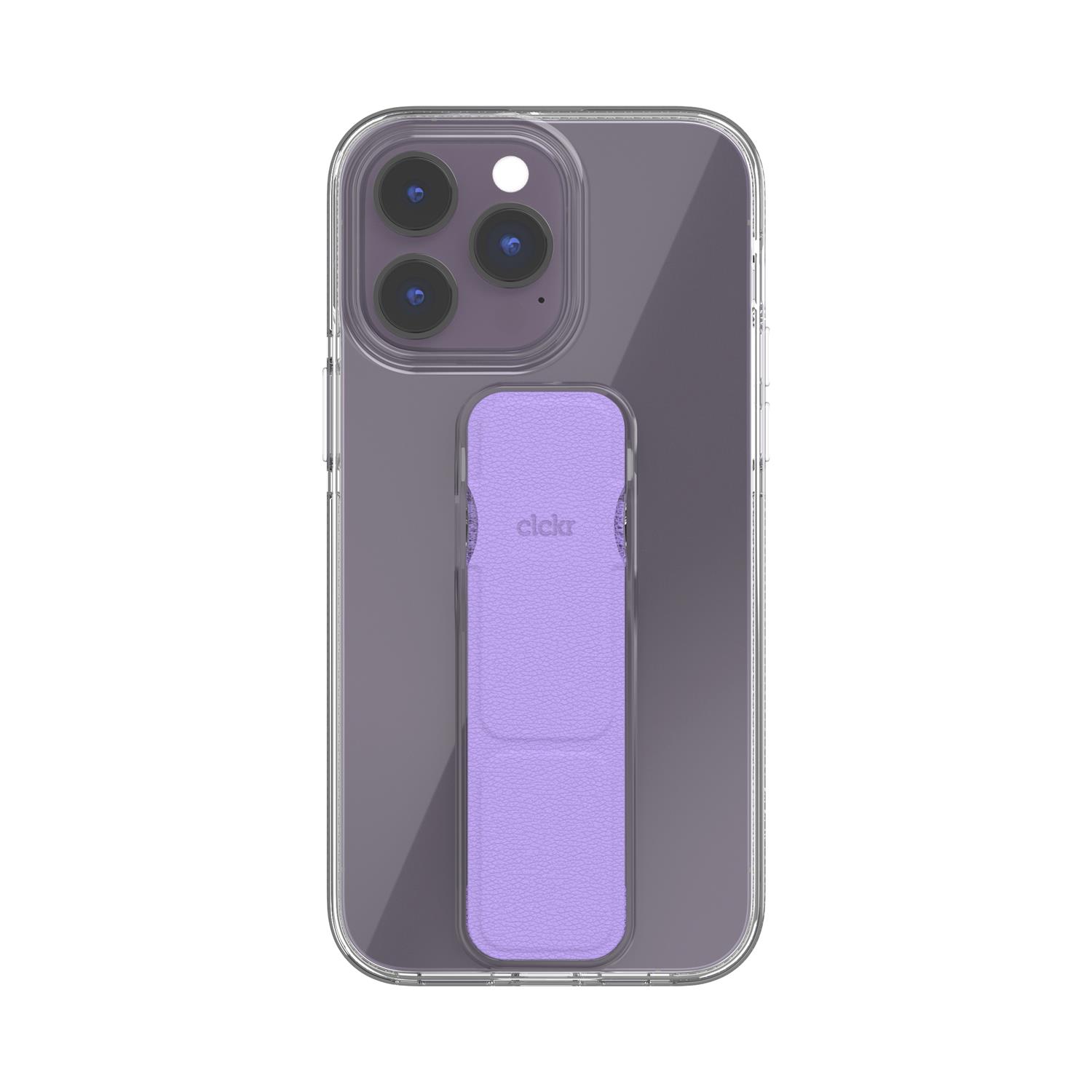 CLCKR Gripcase Clear für iPhone 14 Pro Max - clear/purple