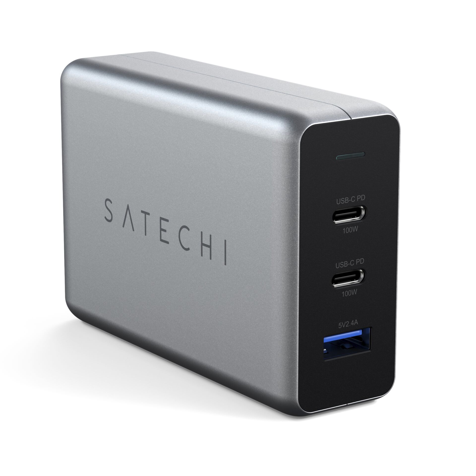 Satechi 100W Type-C PD GaN Compact Charger - Space Gray (Grau)