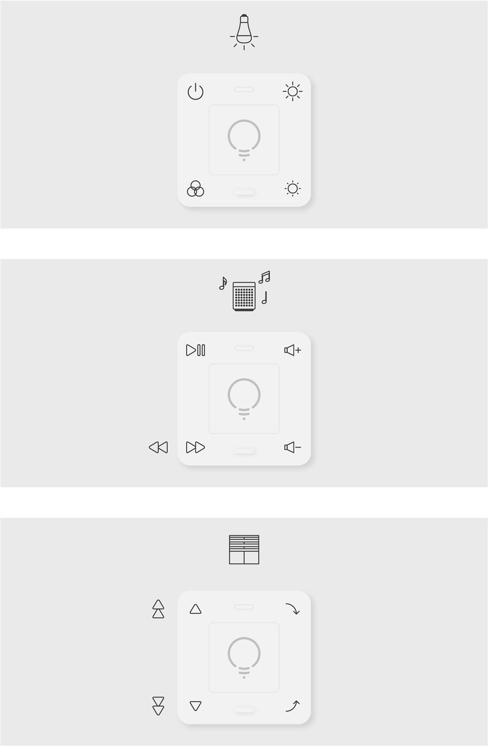 myStrom WiFi Button Plus mit vier Tasten für Licht, Musik, Storen u.a. - weiss