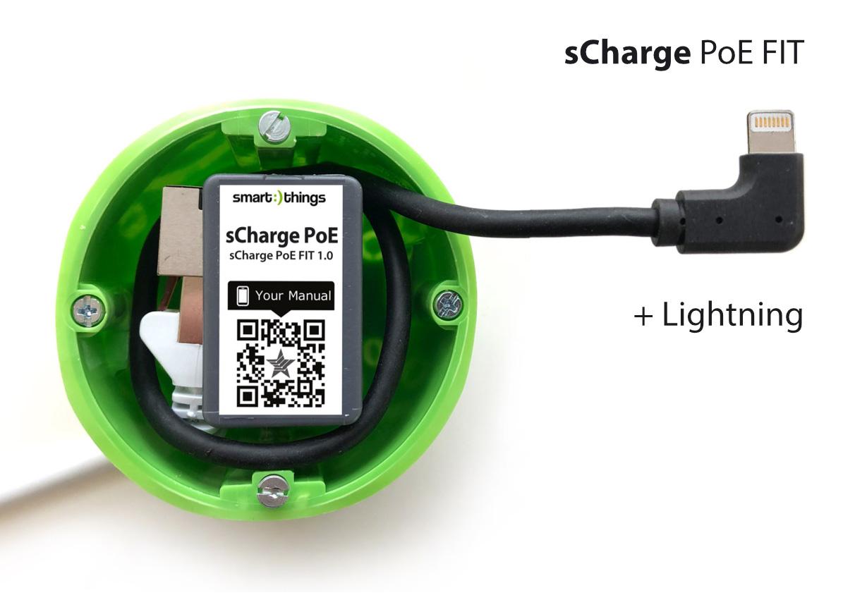 smart things s28 L sCharge PoE FIT L Ethernet mit Apple Lightning Connector für sDock Fix Serie