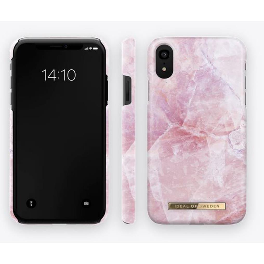 Ideal Of Sweden Marble Fashion Hülle Case für Apple iPhone Xr - Pink/Weiss