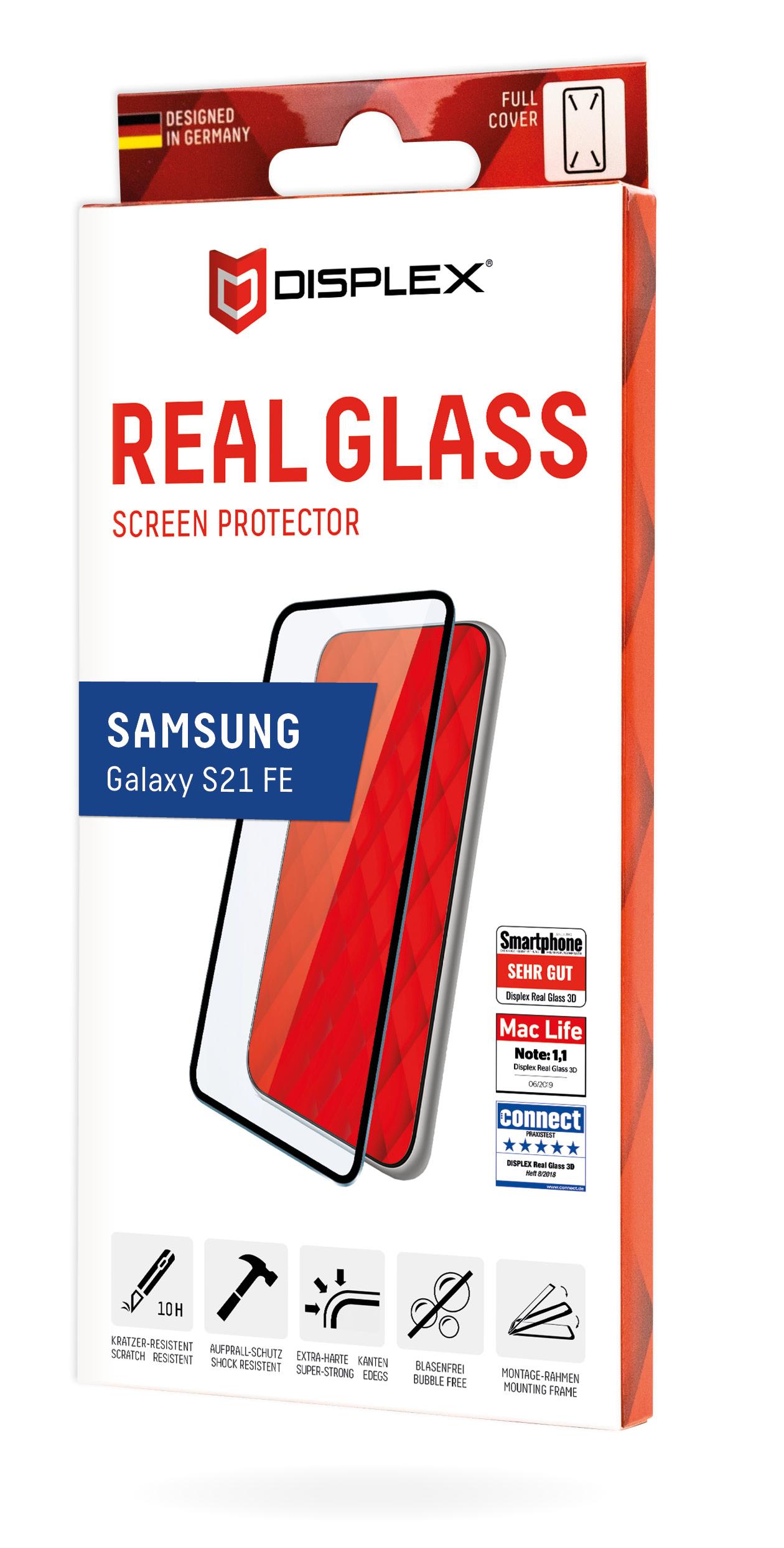 Displex Dispalyschutzglasfolie Real Glass 3D für Samsung G990B Galaxy S21 FE