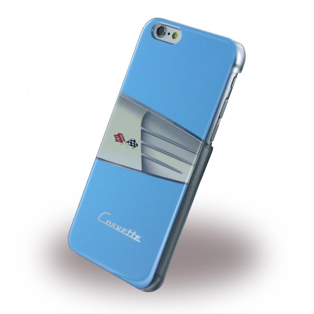 Corvette C1 Classic Leder Hard Case für Apple iPhone 6 Plus / 6s Plus - Light Blue