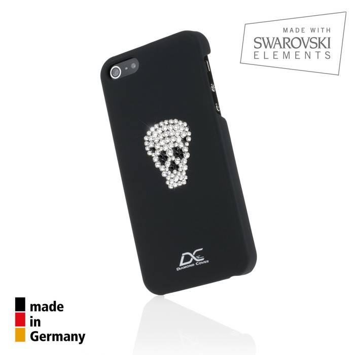 Diamond Cover Skull Case für Apple iPhone 5 und 5S in Schwarz