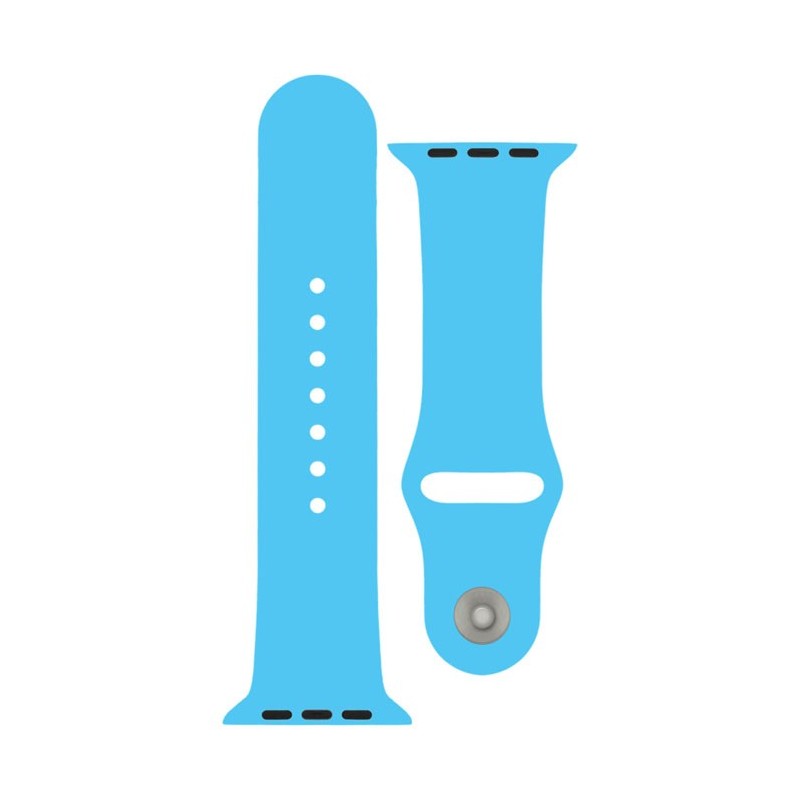 4-OK Silikon Armband für Apple Watch 38mm - Blau (Größe S/M)