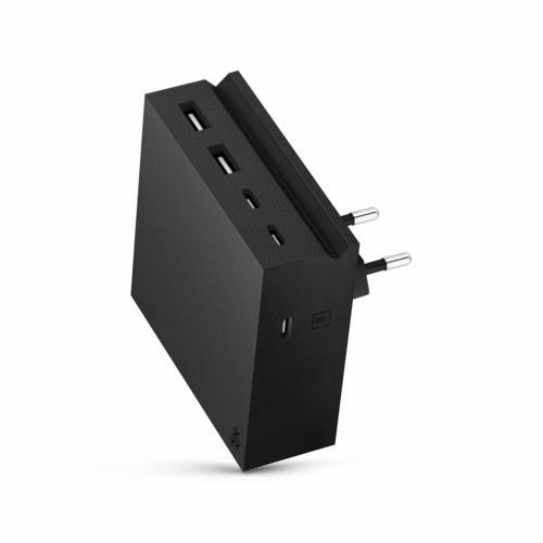 usbepower HIDE PD 57W 5-in-1 Wall Charger - Schwarz