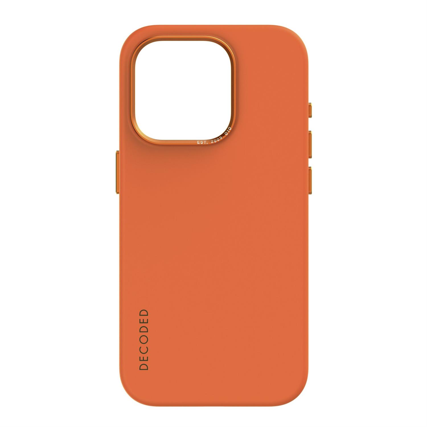 Decoded AntiMicrobial Silicone Backcover für iPhone 15 Pro Max - Apricot