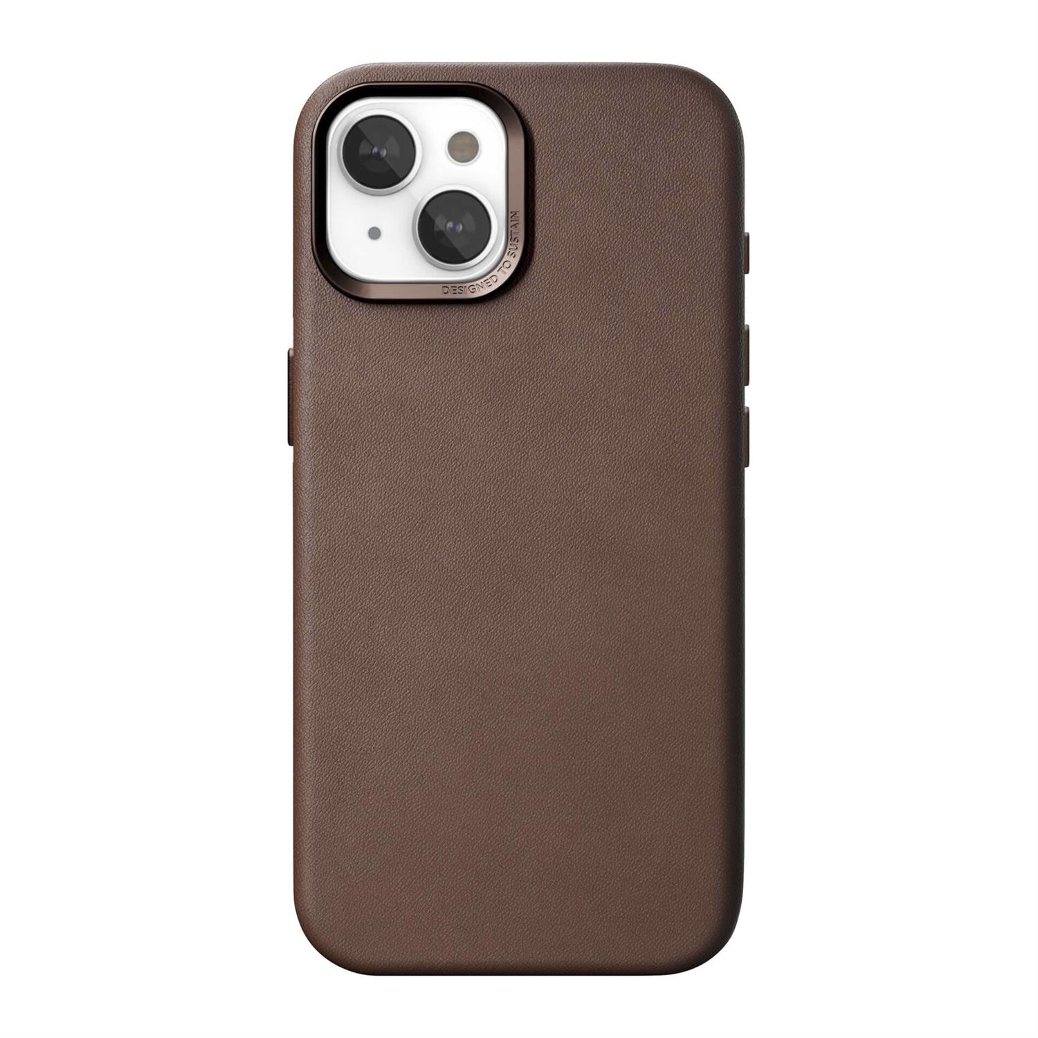 Woodcessories Bio Leather Case MagSafe für iPhone 15 - Brown