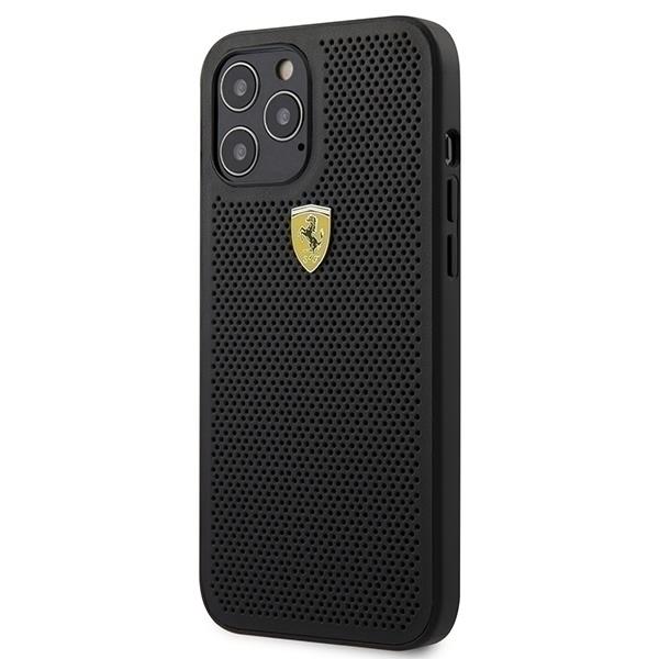 Ferrari On Track Perforated Hard Cover Case für Apple iPhone 12 mini (5.4) - Schwarz