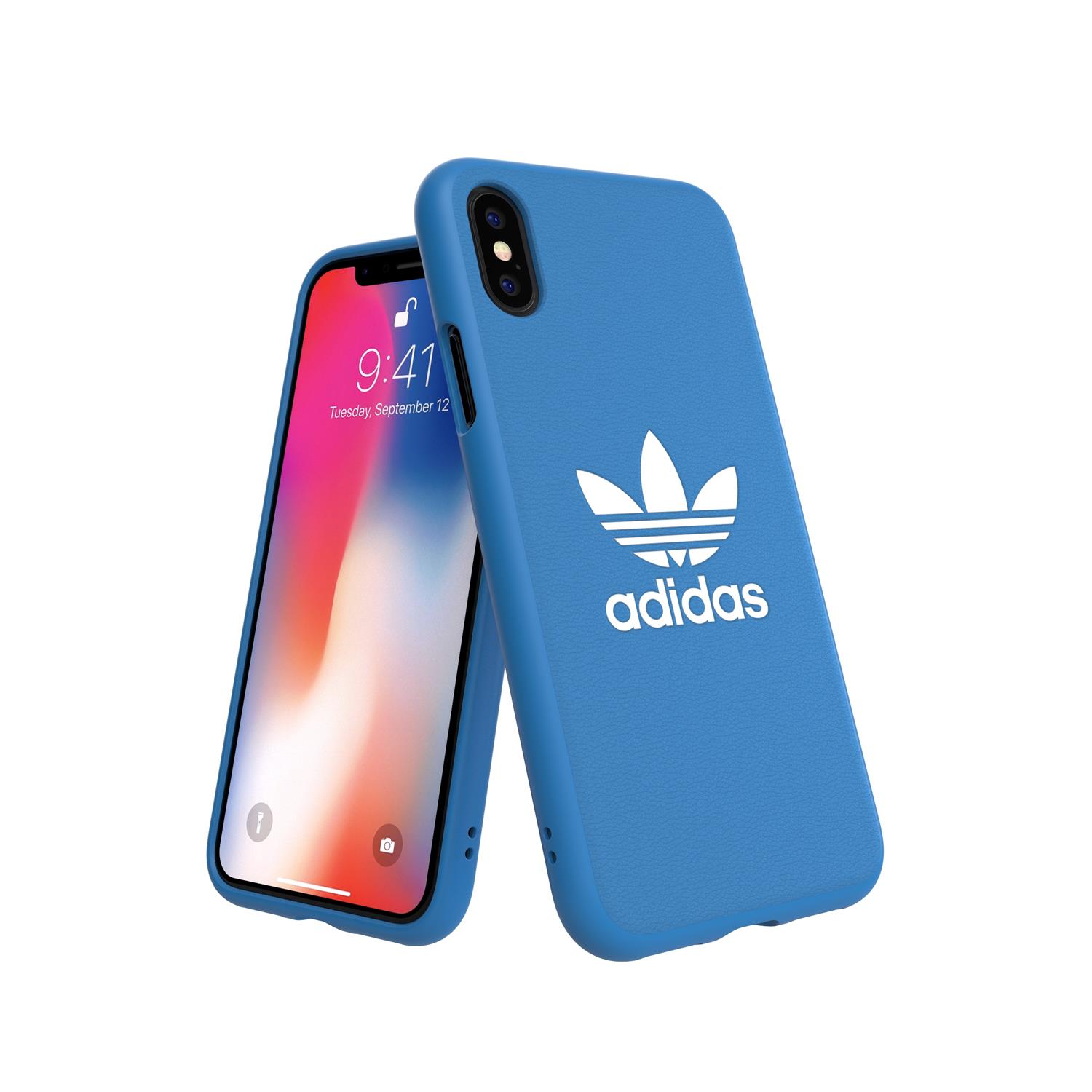adidas OR Moulded Case BASIC für iPhone X/Xs bluebird/white