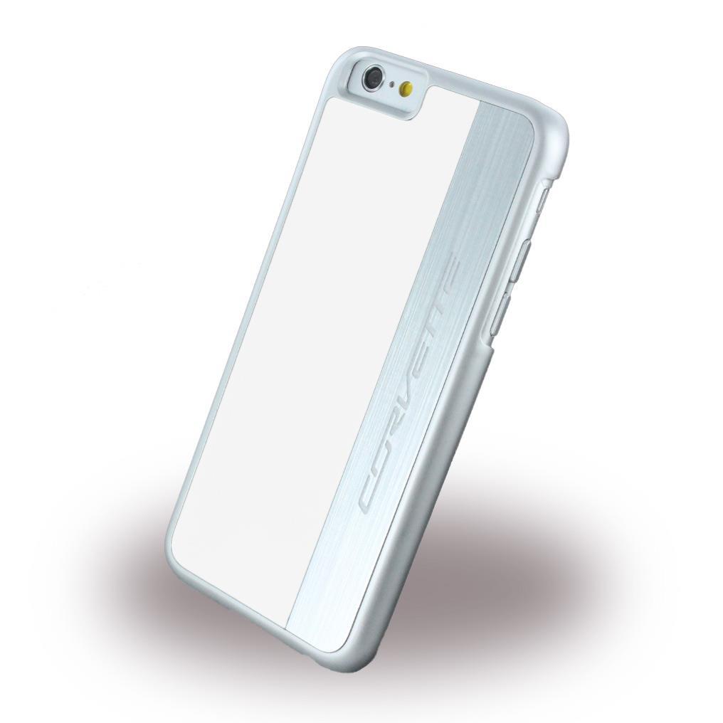 Corvette Silver Brushed Aluminium Hard Cover für Apple iPhone 6/6s - Weiss