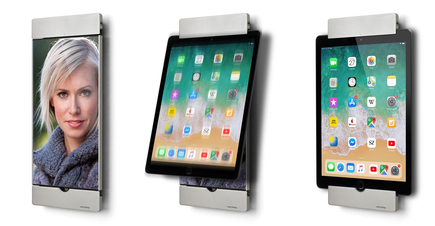 smart things sDock s21 Wandhalterung/Ladestation /Fotorahmen für iPad 10,2 Zoll, iPad Air 3, iPad Pro 10,5 - Schwarz