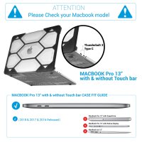 iBenzer Hexpact Clip Schutzhülle für Apple Macbook Pro 13 (2016-2018) - Transparent
