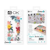 4-OK Cover 4U Flowers Schutzhülle für Apple iPhone X / Xs - Blumen