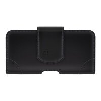 4-OK U-Line Handy Etui mit Gürtelclip und Gürtelschlaufe - Schwarz (M)