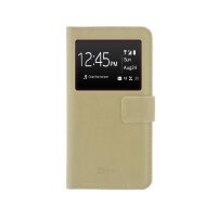 4-OK Book Window Universal Schutz Etui mit Kartenfach - Gold (XL)