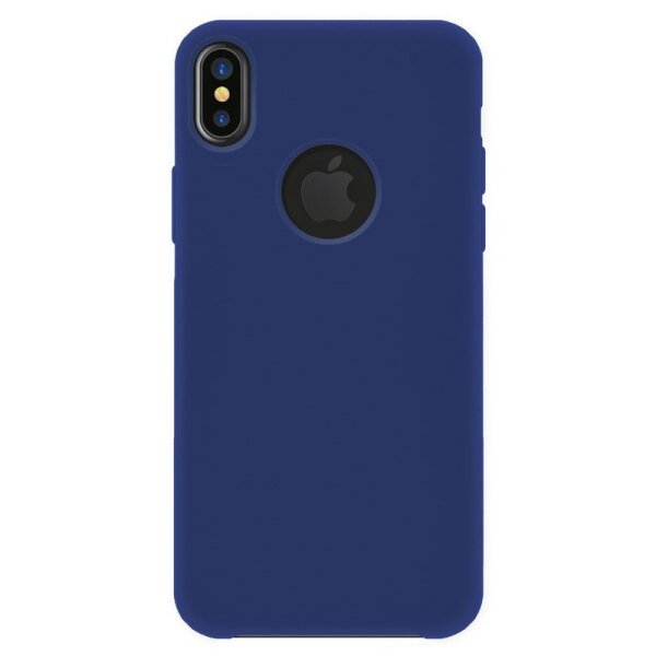 4-OK Silk Cover für Apple iPhone XS Max mit Samt-Innenfutter - Cobalt Blau