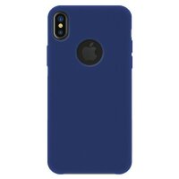4-OK Silk Cover für Apple iPhone XS Max mit Samt-Innenfutter - Cobalt Blau