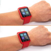 Sport Smart Watch U8 mit Anrufannahme, Nachrichtenanzeige usw. - Rot