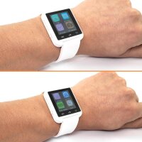 Sport Smart Watch U8 mit Anrufannahme, Nachrichtenanzeige usw. - Weiss