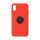 4-OK Ring Metal Silikon Schutz Hülle für Apple iPhone X/Xs - Rot