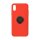 4-OK Ring Metal Silikon Schutz Hülle für Apple iPhone X/Xs - Rot
