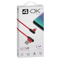 4-OK Loove T-Type Cable USB 2.4 A auf USB-C...