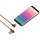 4-OK Loove T-Type Cable USB 2.4 A auf USB-C Lade-/Datenkabel 1m - Rot