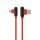 4-OK Loove T-Type Cable USB 2.4 A auf USB-C Lade-/Datenkabel 1m - Rot