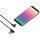 4-OK Loove T-Type Cable USB 2.4 A auf USB-C Lade-/Datenkabel 1m - Schwarz