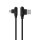 4-OK Loove T-Type Cable USB 2.4 A auf USB-C Lade-/Datenkabel 1m - Schwarz