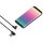 4-OK Loove T-Type Cable USB 2.4 A auf USB-C Lade-/Datenkabel 1m - Schwarz